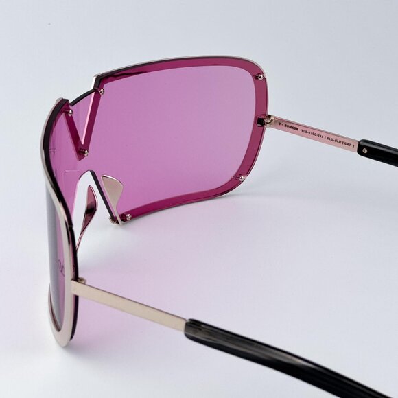 Valentino Women BRAND NEW Sunglasses Titanium Gold Black Pink Mask V - ROMASK main image 4